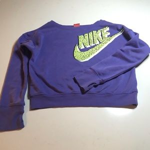 Nike Purple Crewneck w/ NEON Green